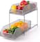 NEX™ Silver 2-Tier Sliding Basket Drawer Organizer